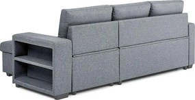 Catini PORTIVA univerzális sarokkanapé tárolóval és USB-csatlakozóval, szürke