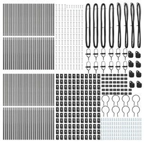 Kerítésoszlopok 52 db Szürke Ø32 mm 200 cm Galvanizált Acél