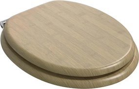 Lágy záródású WC ülőke 2 pcs Világos bambusz szín 44 x 38 cm