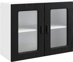 vidaXL Konyhaszekrény Kalmar Fekete tölgy 80 x 31 x 60 cm Faanyag