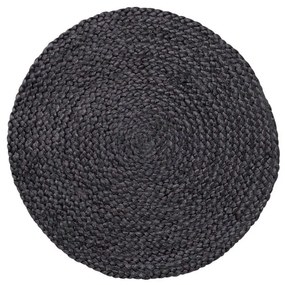 Fekete juta tányéralátét, ø 35 cm - Södahl