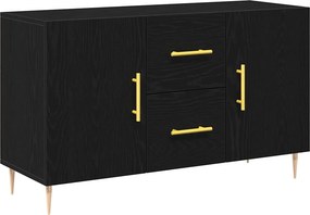 vidaXL Széf fiókkal Fekete tölgy 100 x 36 x 60 cm Faanyag