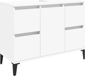 vidaXL fehér szerelt fa mosdószekrény 80 x 33 x 60 cm