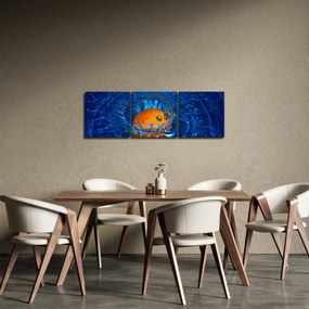 Kép - narancs a vízben (órával) (90x30 cm)