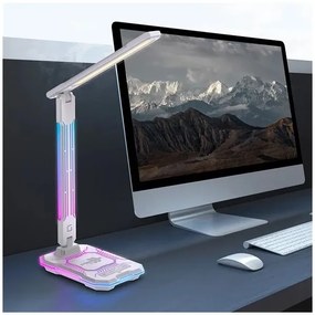 LED RGB érintős, tölthető asztali lámpa, állítható fényerő, 7,5W, 2700-5300K, fe