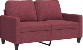 vidaXL kétszemélyes bordó szövet kanapé 120 cm