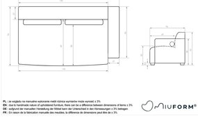 Bézs kanapé modul (jobb oldali) Flex Felix – Miuform