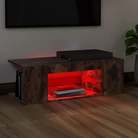 füstös tölgy színű LED-es TV-szekrény 90 x 39 x 30 cm