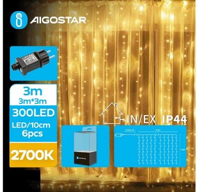 Aigostar B.V. Aigostar - LED Karácsonyi kültéri lánc 300xLED/8 funkció 6x3m IP44 meleg fehér AI0458