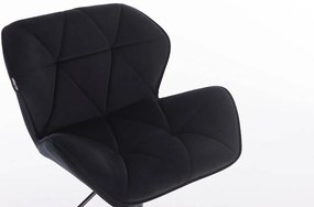 HR111W Fekete modern velúr szék fekete lábbal