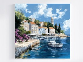 Våszonkép Canvas Tåjkép Dél Horvåtorszåg Hvar Sétåny 40x40