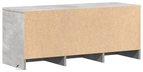 betonszürke szerelt fa TV-szekrény LED-ekkel 97 x 34 x 40 cm