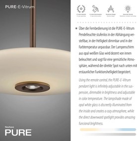 Paul Neuhaus modern függeszték pure e-vitrum sötétbarna pln2084-34