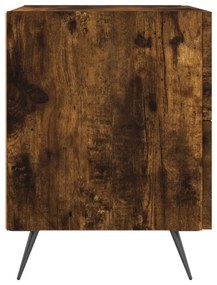 2 db füstös tölgy színű szerelt fa éjjeliszekrény 40x35x47,5 cm