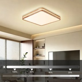 Brilagi - dimmelhető LED világítótest MOLINA SQUARE LED/80W/230V tölgy 60x60 cm + távirányító