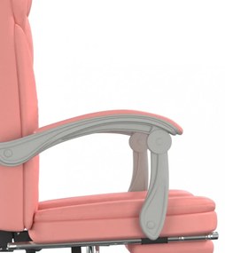 rózsaszín műbőr dönthető irodaszék