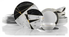 Black&White 24 db-os porcelán étkészlet - Kütahya Porselen