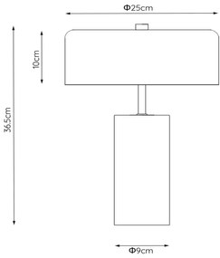 Lucide 34540/03/31 - Asztali lámpa MIRASOL 3xG9/7W/230V fehér/arany
