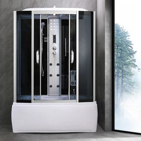 Emilia 150 Hidromasszázs Kádkabin elektonikával Black