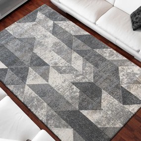 Szürke szőnyeg modern mintával Szélesség: 160 cm | Hossz: 220 cm