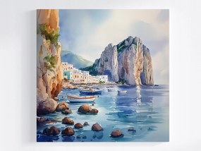 Vászonkép Canvas Olaszország Capri Sziget Tenger Turizmus Nyaralás 80x80