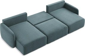 Türkiz kinyitható-tárolóhelyes sarokkanapé Kalena – Makamii