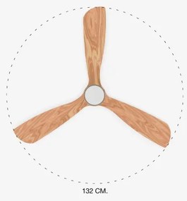FARO 33560DC - LED Mennyezeti ventilátor LANTAU LED/15W/230V fa/króm á.132 cm + távirányító