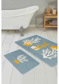 Kék fürdőszobai kilépő szett 2 db-os 60x100 cm – Mila Home