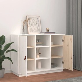 fehér tömör fenyőfa tálalószekrény 100 x 40 x 75 cm