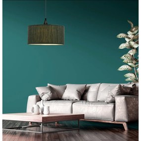 Sötétzöld függőlámpa textil búrával ø 30 cm Patti – Candellux Lighting