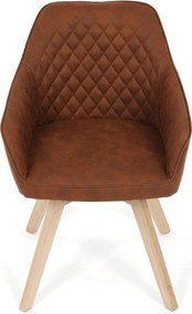 Jídelní židle, hnědá, látka vintage, DCH-435 BR3