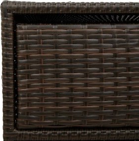 vidaXL barna polyrattan kerti tárolószekrény 55 x 59 x 80 cm