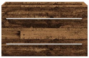 antik fa színű szerelt fa mosdószekrény 80x38,5x48 cm