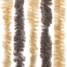 sötétbarna és bézs zsenília rovarfüggöny 118x220 cm