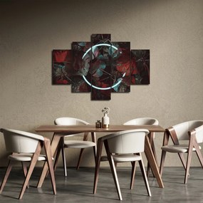 Kép - Neon kör a pálmafák között (150x105 cm)