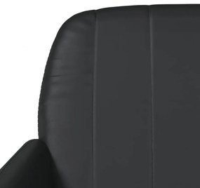 fekete műbőr pad 107 x 80 x 81 cm