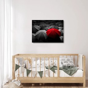 A nyitott napernyők képe (üvegen) (70x50 cm)