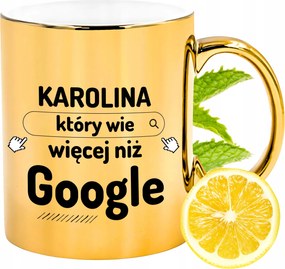 Prémium Arany Csillogó Bögre Karolina Ajándék Nyomtatott Fotóval