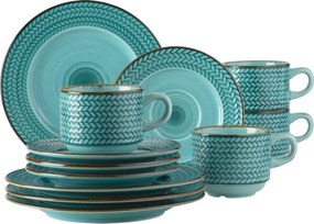 Mäser 12 darabos kávéskészlet PROSPERO – türkiz