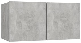 2 db betonszürke függő TV-szekrény 60 x 30 x 30 cm