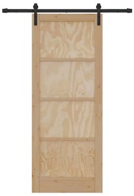 Csúszóajtó Természetes és fekete 83 x 211 cm