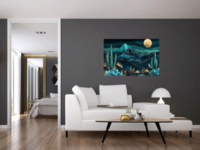 Kép - Türkiz éjszaka (90x60 cm)