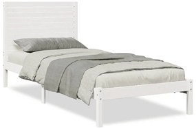 fehér tömör fa extra hosszú ágykeret matrac nélkül 90 x 210 cm
