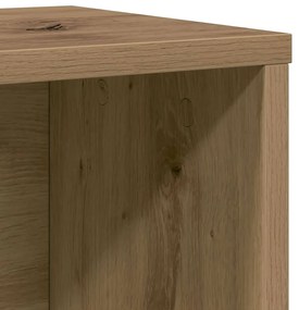 kézműves tölgy színű szerelt fa könyvespolc 60x24x101,5 cm
