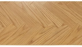 Natúr színű dohányzóasztal tölgyfa dekoros asztallappal 60x120 cm Fabio – White Label