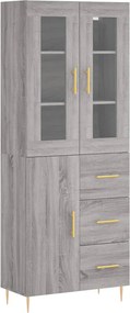vidaXL szürke sonoma szerelt fa magasszekrény 69,5 x 34 x 180 cm