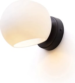 RENDL SOLARIS felületre szerelhető tejüveg/fekete 230V LED E14 7W