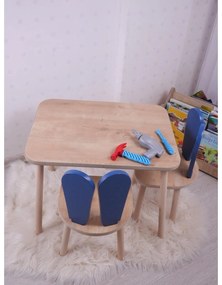 Gyerekasztal székekkel Bunny Two Chair Set - Blue, Brown