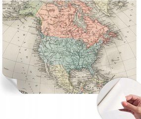 Öntapadós tapéta Fali furnér 3D hatás Történelmi térkép 312x219 cm