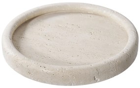 Travertin tálca, natúr 25,5 cm